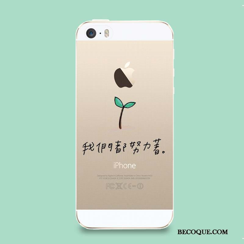 iPhone Se Étui Téléphone Portable Silicone Rose Fluide Doux Coque