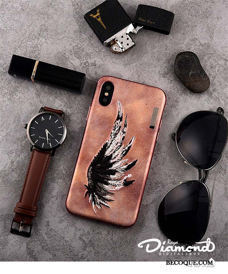 iPhone X Amoureux Aile Coque Marque De Tendance De Téléphone Dragon