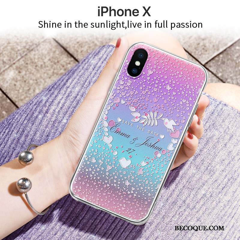 iPhone X Charmant Coque De Téléphone Incassable Tout Compris Fluide Doux Silicone