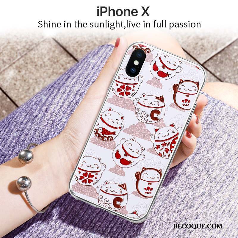 iPhone X Charmant Coque De Téléphone Incassable Tout Compris Fluide Doux Silicone