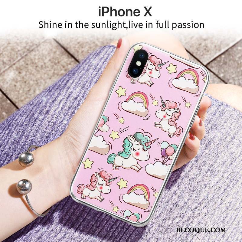 iPhone X Charmant Coque De Téléphone Incassable Tout Compris Fluide Doux Silicone