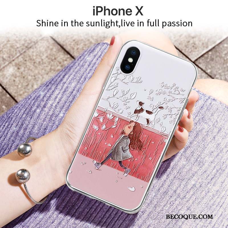 iPhone X Charmant Coque De Téléphone Incassable Tout Compris Fluide Doux Silicone