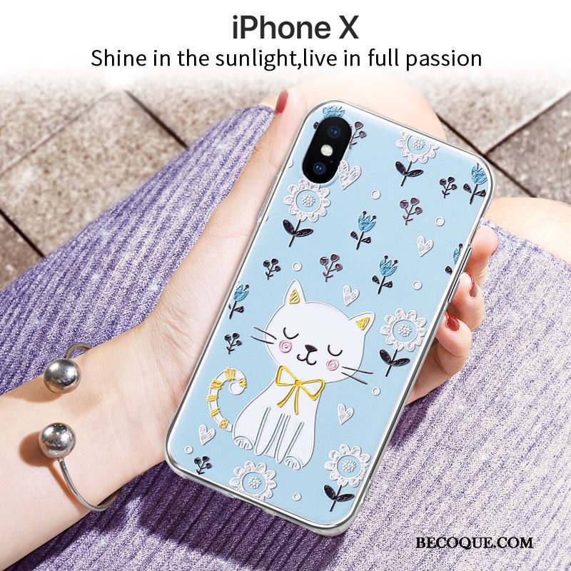 iPhone X Charmant Coque De Téléphone Incassable Tout Compris Fluide Doux Silicone