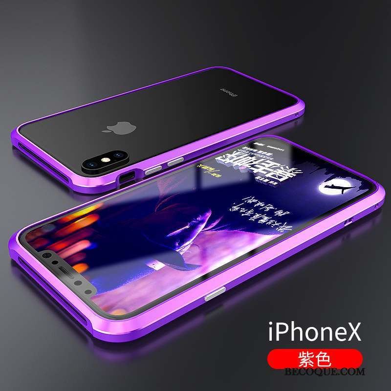 iPhone X Coque Border Tendance Nouveau Violet Très Mince Incassable