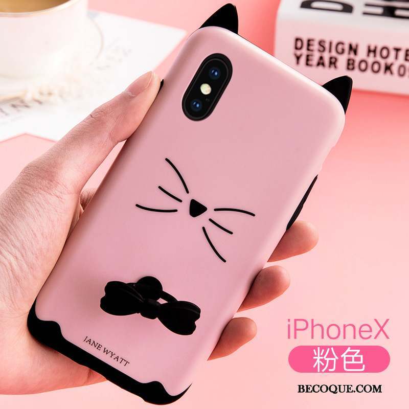 iPhone X Coque Charmant Vert Anneau Tout Compris Fluide Doux Incassable