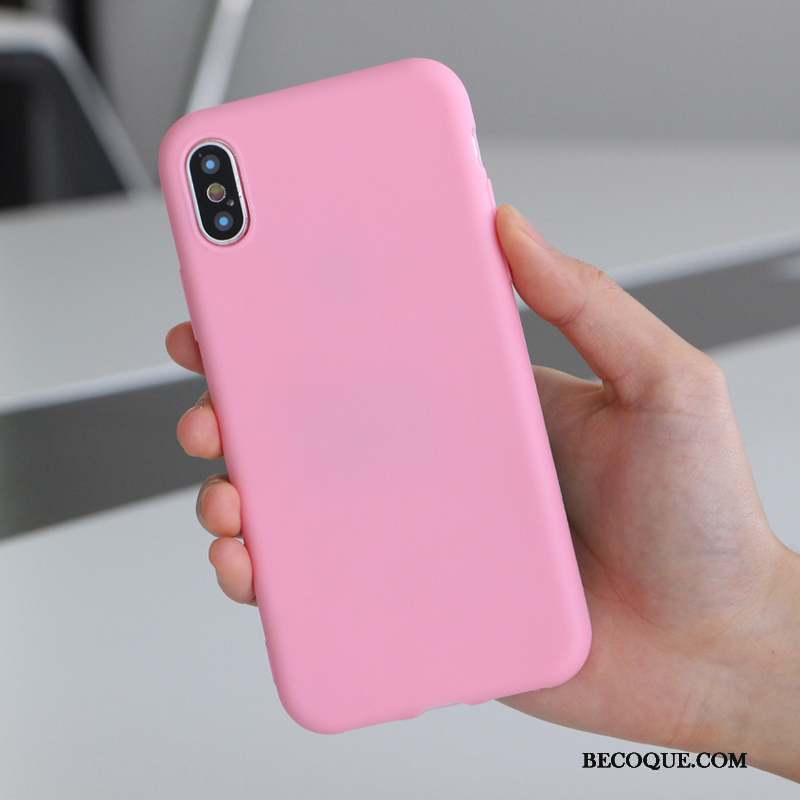 iPhone X Coque Créatif Personnalité Marque De Tendance Nouveau Rose Charmant