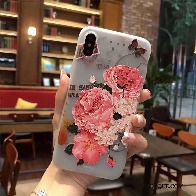 iPhone X Coque Créatif Personnalité Marque De Tendance Nouveau Rose Charmant