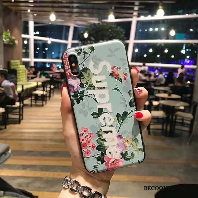 iPhone X Coque Créatif Personnalité Marque De Tendance Nouveau Rose Charmant