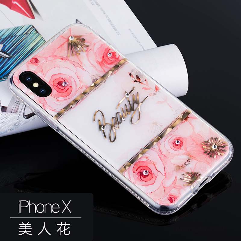 iPhone X Coque De Téléphone Marque De Tendance Nouveau Personnalité Strass Incassable