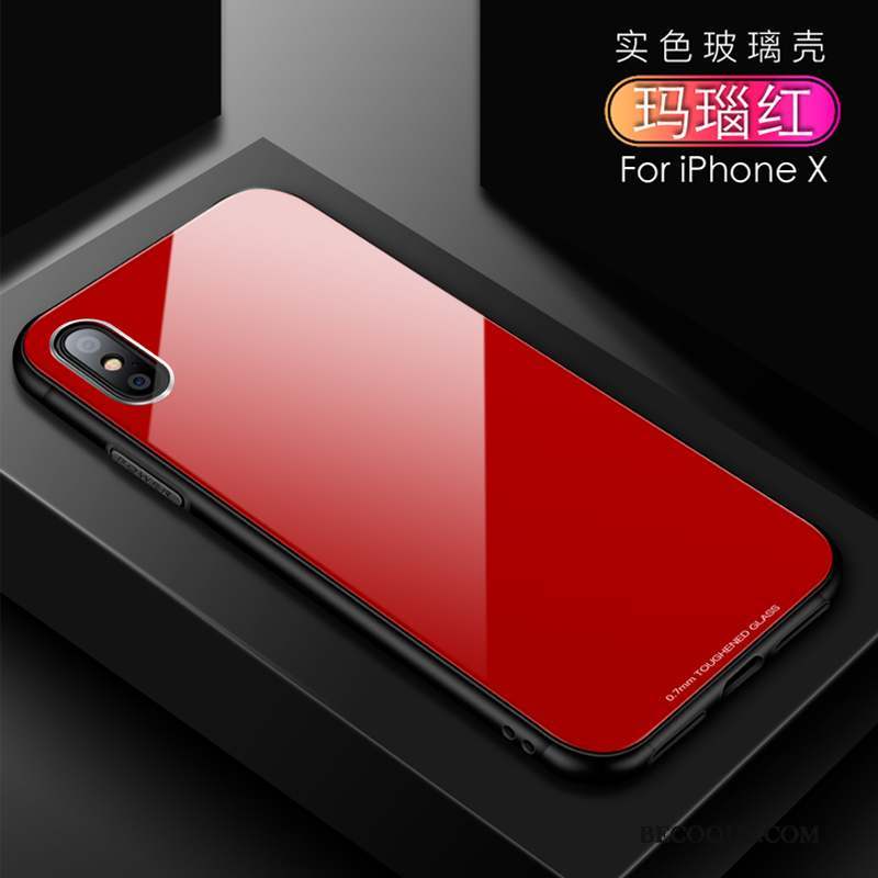 iPhone X Coque De Téléphone Nouveau Tendance Étui Verre Silicone