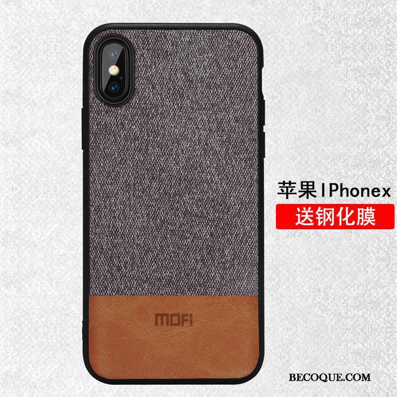 iPhone X Coque De Téléphone Tout Compris Marque De Tendance Étui Rouge Incassable