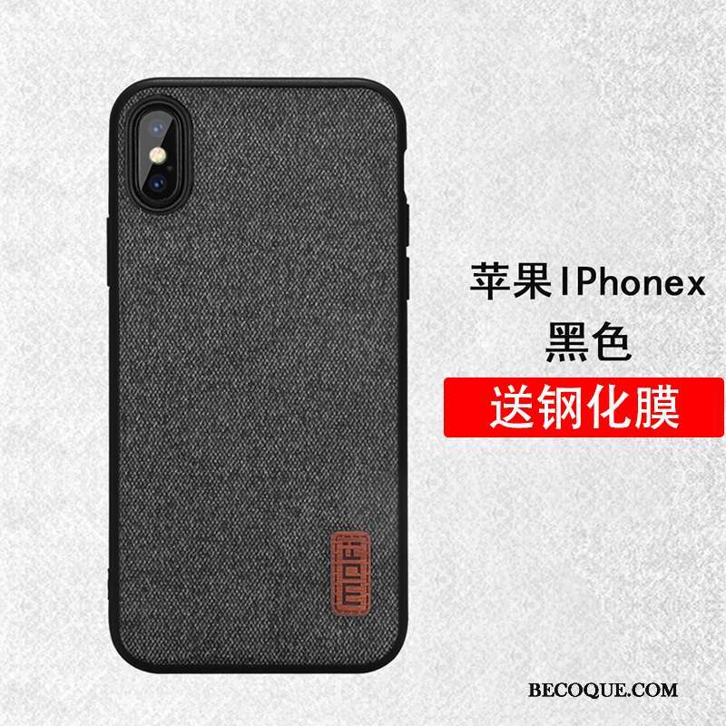 iPhone X Coque De Téléphone Tout Compris Marque De Tendance Étui Rouge Incassable