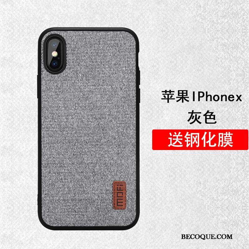 iPhone X Coque De Téléphone Tout Compris Marque De Tendance Étui Rouge Incassable