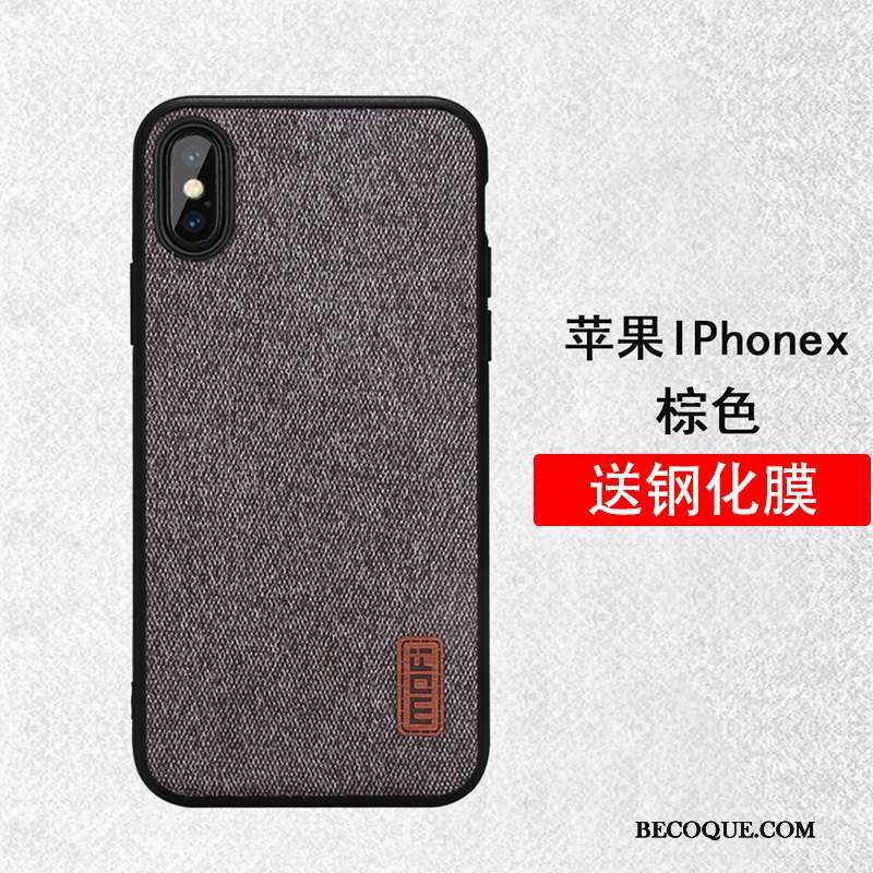 iPhone X Coque De Téléphone Tout Compris Marque De Tendance Étui Rouge Incassable