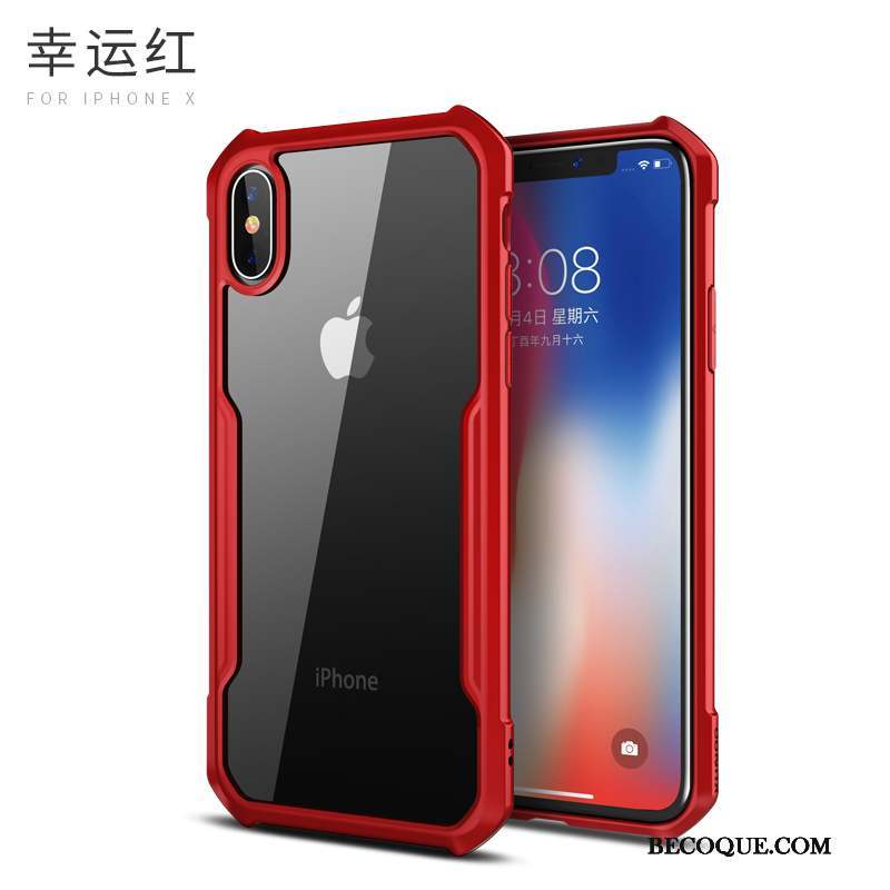 iPhone X Coque Incassable Très Mince Tout Compris Noir Protection Transparent