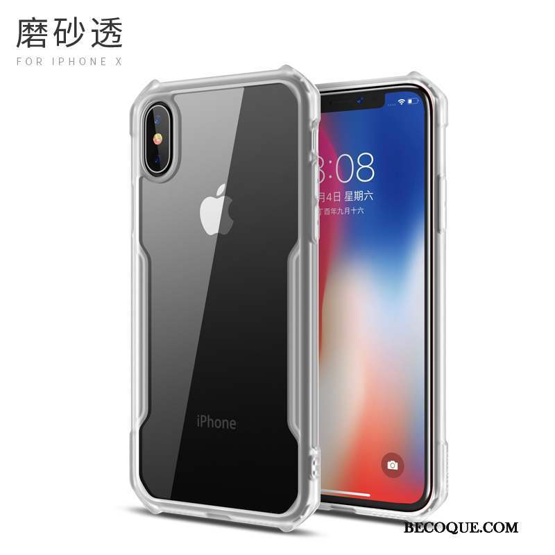 iPhone X Coque Incassable Très Mince Tout Compris Noir Protection Transparent