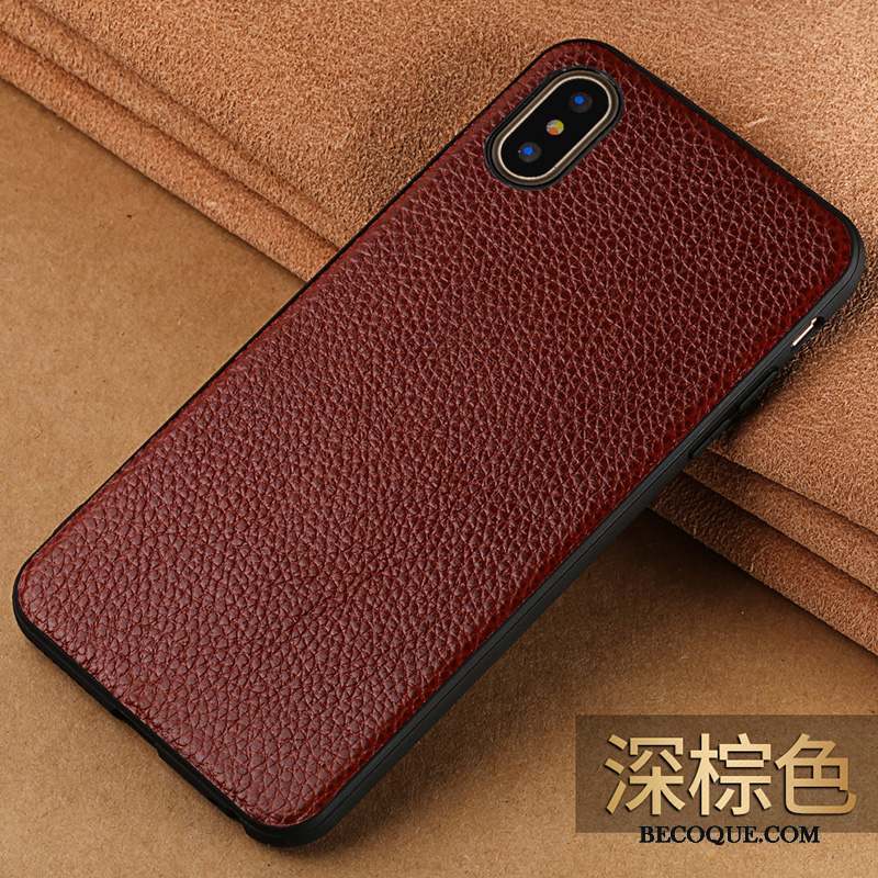 iPhone X Coque Luxe Nouveau Tout Compris Étui En Cuir Créatif Incassable