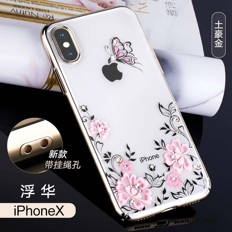 iPhone X Coque Luxe Strass Nouveau Étui Marque De Tendance Tout Compris