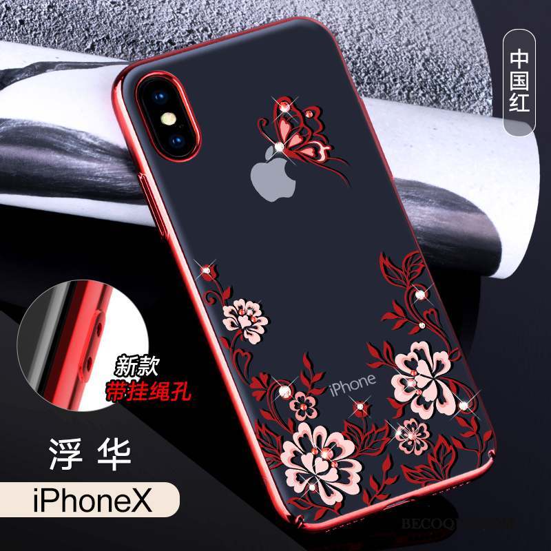 iPhone X Coque Luxe Strass Nouveau Étui Marque De Tendance Tout Compris