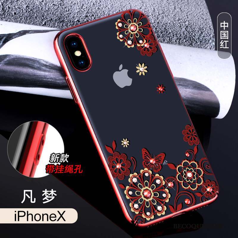 iPhone X Coque Luxe Strass Nouveau Étui Marque De Tendance Tout Compris