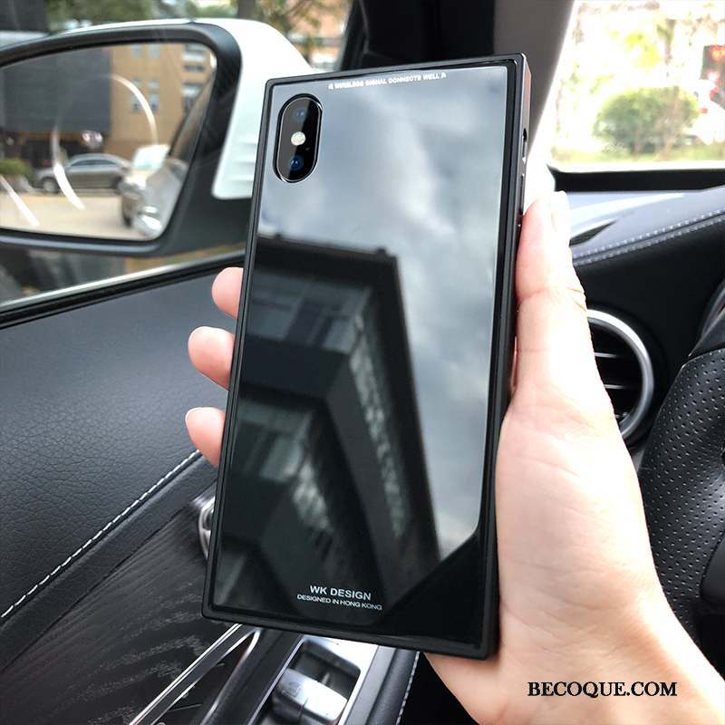 iPhone X Coque Nouveau Rouge Célébrité Noir Luxe Silicone