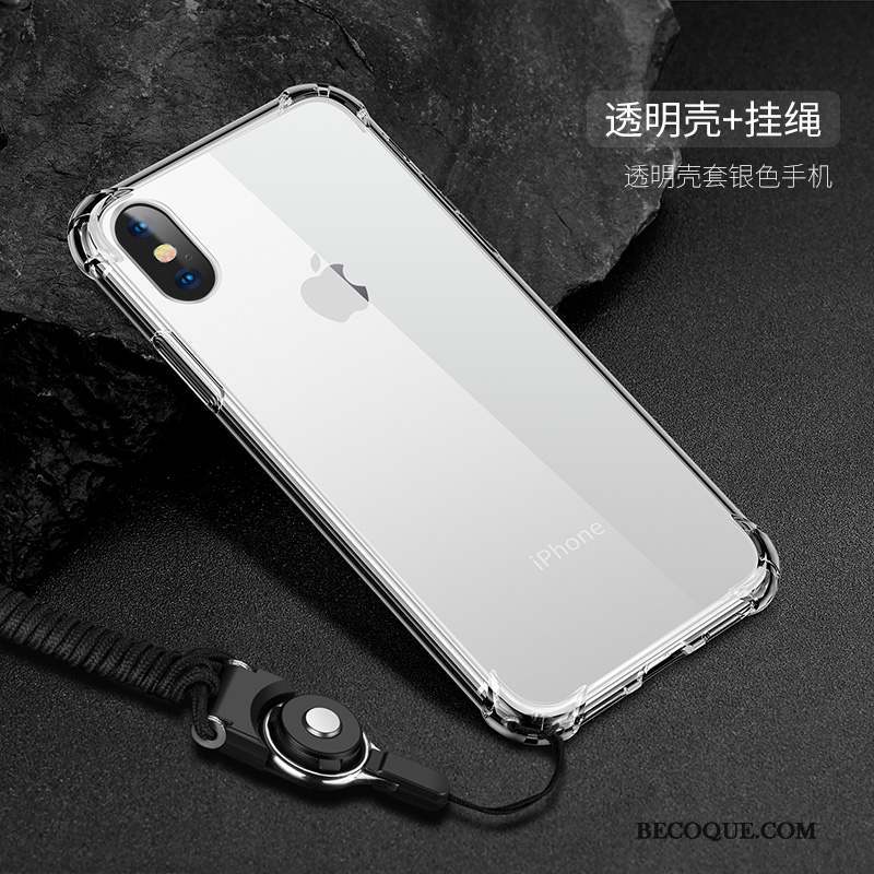 iPhone X Coque Nouveau Étui Ornements Suspendus Marque De Tendance Tout Compris Silicone