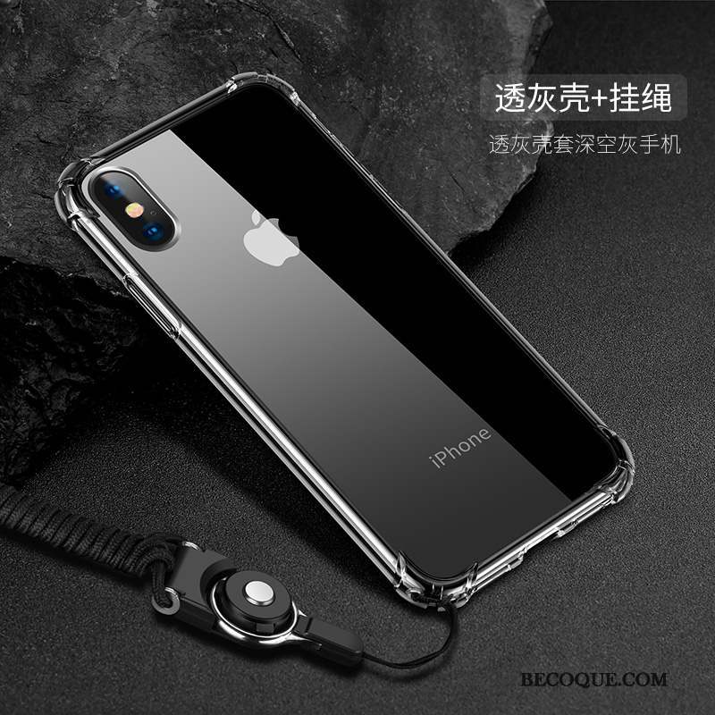 iPhone X Coque Nouveau Étui Ornements Suspendus Marque De Tendance Tout Compris Silicone