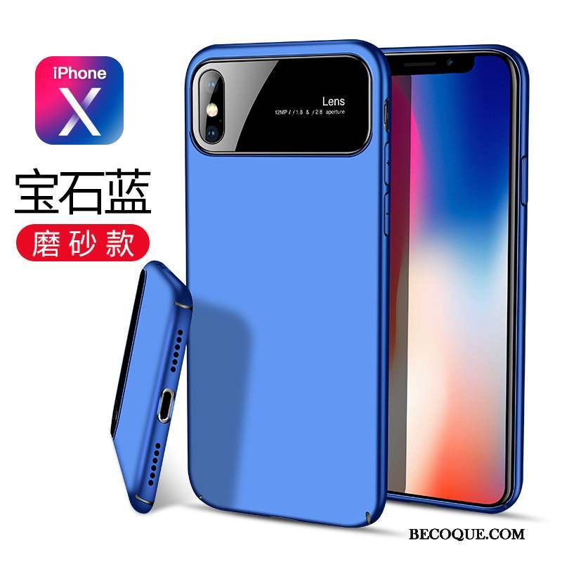 iPhone X Coque Nouveau Étui Tendance Miroir Noir Incassable