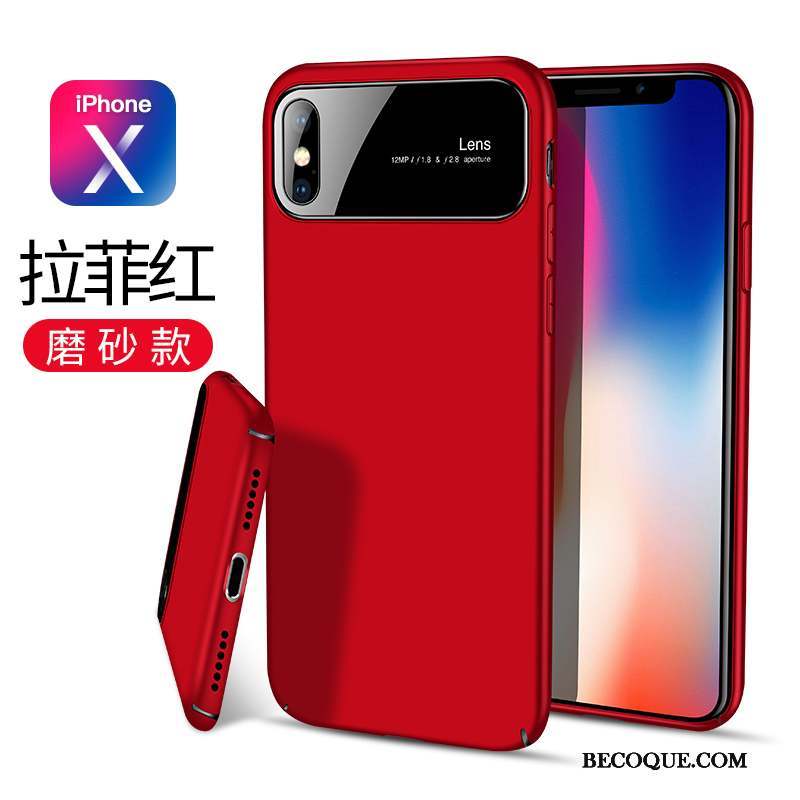 iPhone X Coque Nouveau Étui Tendance Miroir Noir Incassable