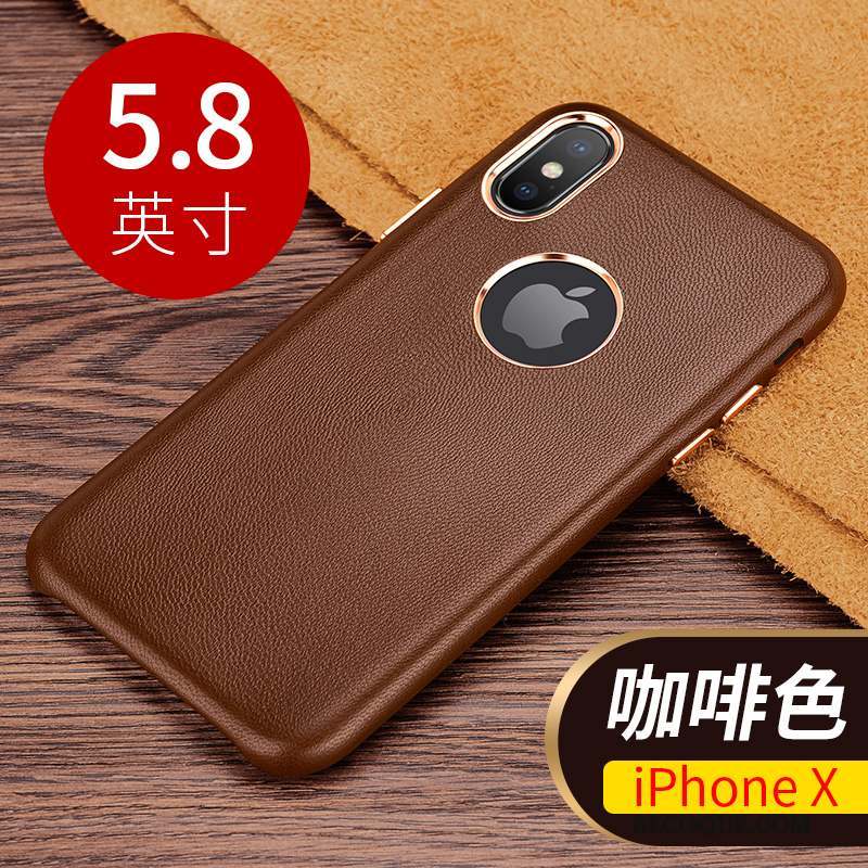 iPhone X Coque Protection Étui En Cuir Business Luxe Nouveau Incassable