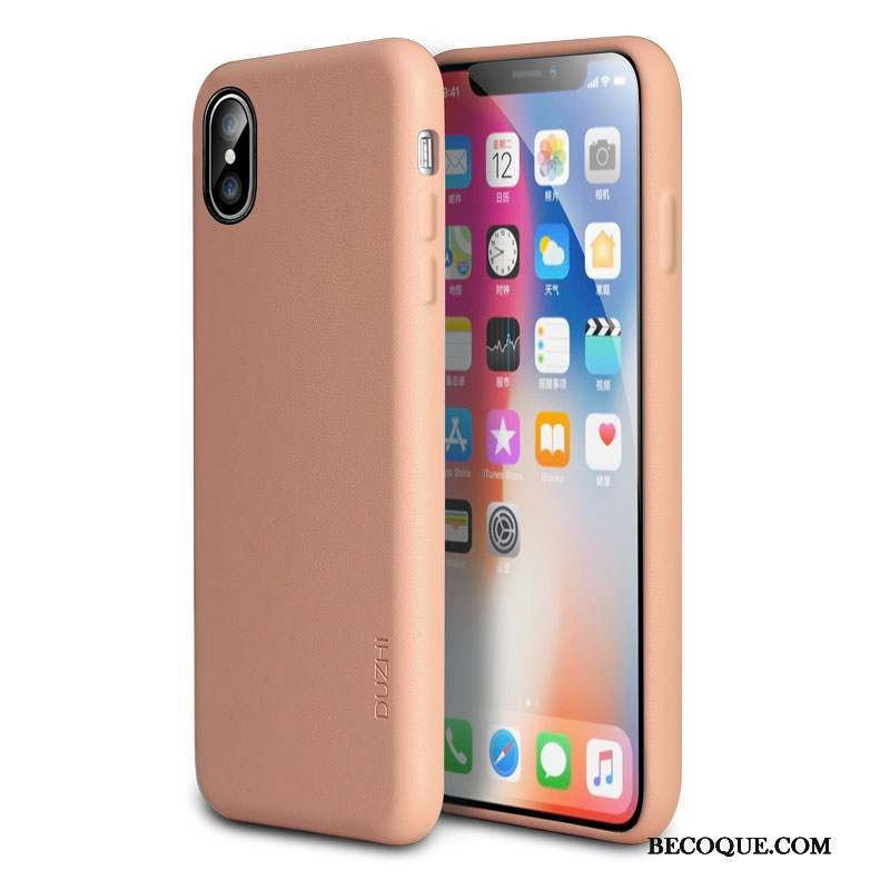 iPhone X Coque Rouge Tout Compris Incassable Étui Étui En Cuir Tendance