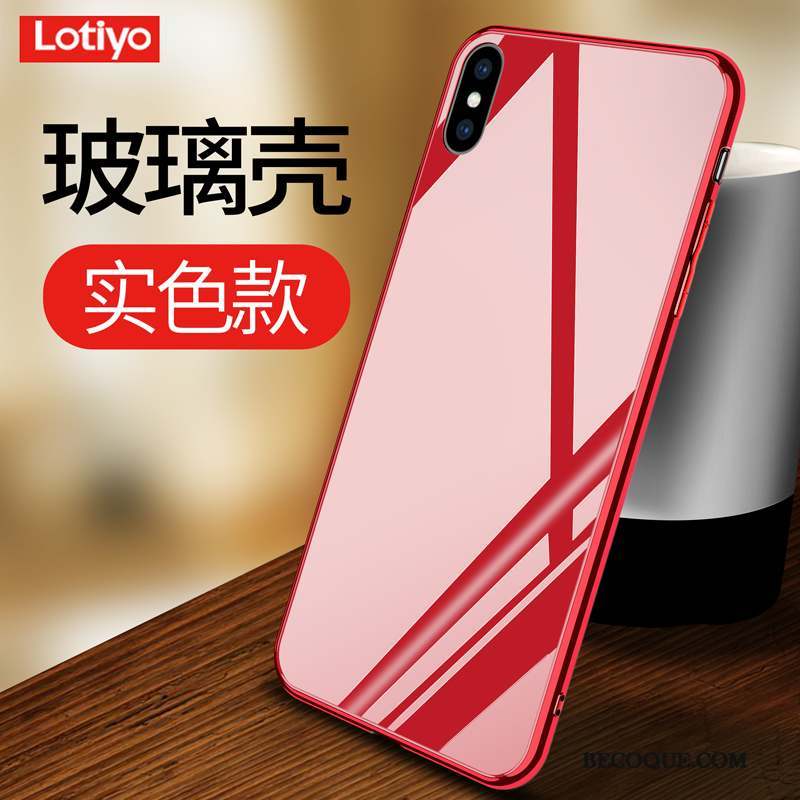 iPhone X Coque Silicone Transparent Noir Verre Très Mince Étui