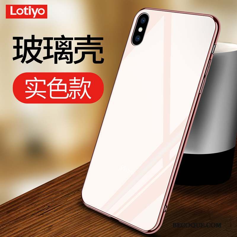 iPhone X Coque Silicone Transparent Noir Verre Très Mince Étui