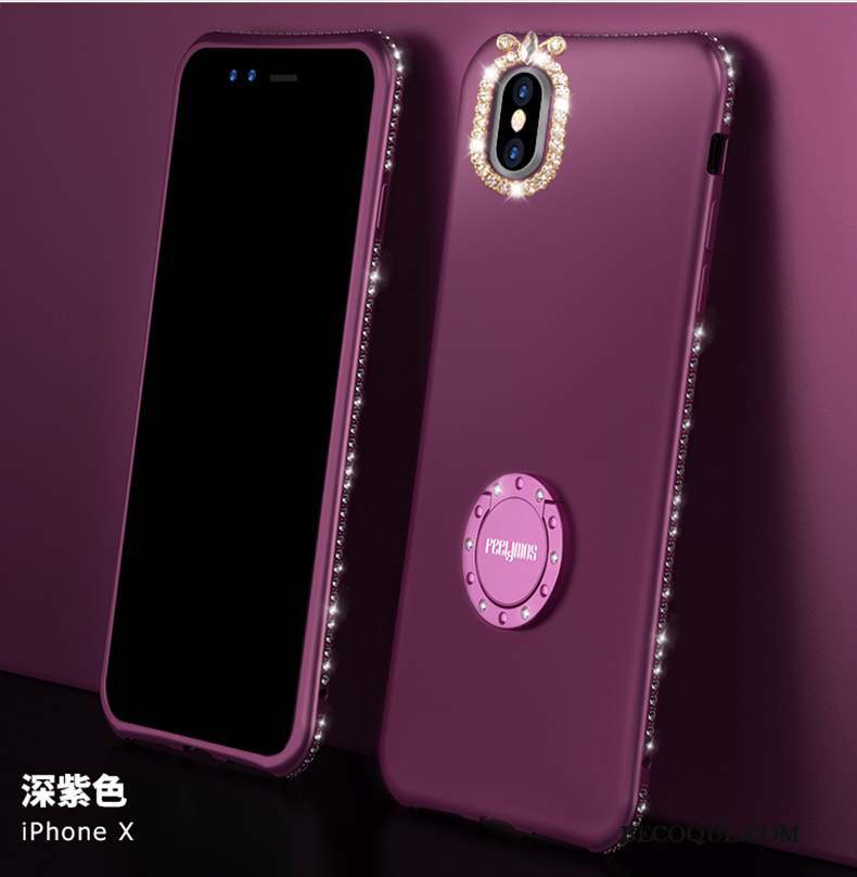 iPhone X Coque Silicone Violet Étui Très Mince Nouveau Tout Compris