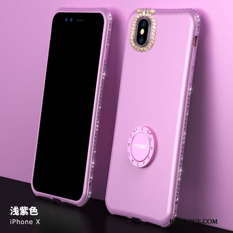 iPhone X Coque Silicone Violet Étui Très Mince Nouveau Tout Compris