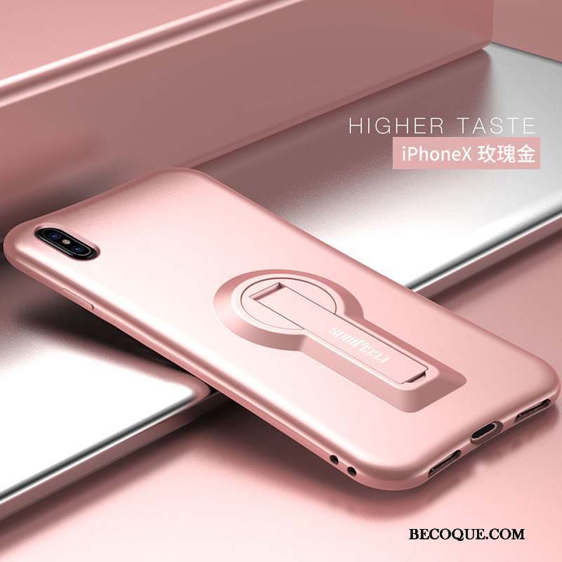 iPhone X Coque Support Silicone Étui Créatif Marque De Tendance Incassable