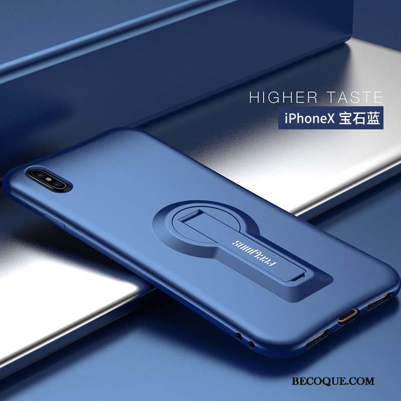 iPhone X Coque Support Silicone Étui Créatif Marque De Tendance Incassable