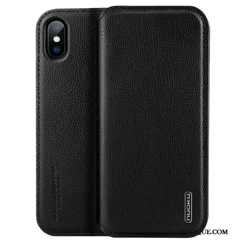 iPhone X Coque Téléphone Portable Tendance Étui En Cuir Réveillez-vous Business Protection