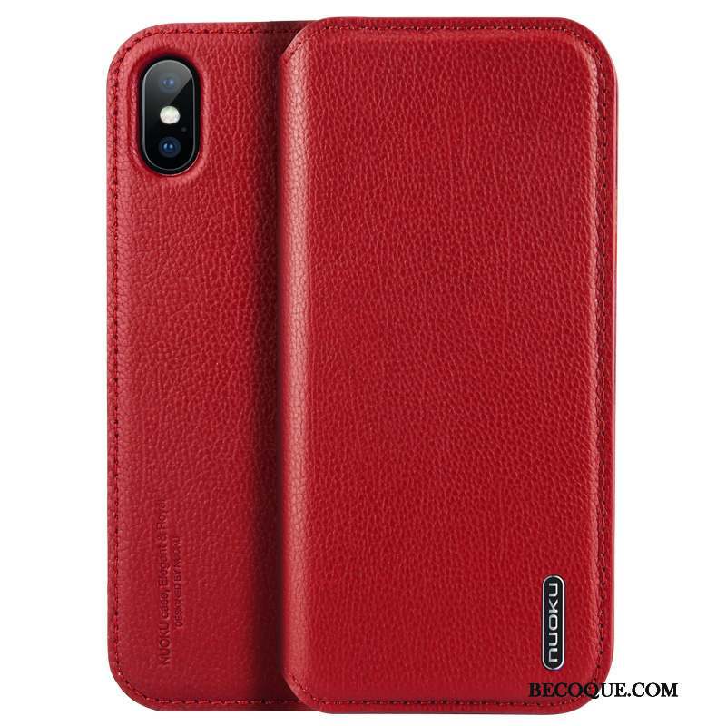 iPhone X Coque Téléphone Portable Tendance Étui En Cuir Réveillez-vous Business Protection