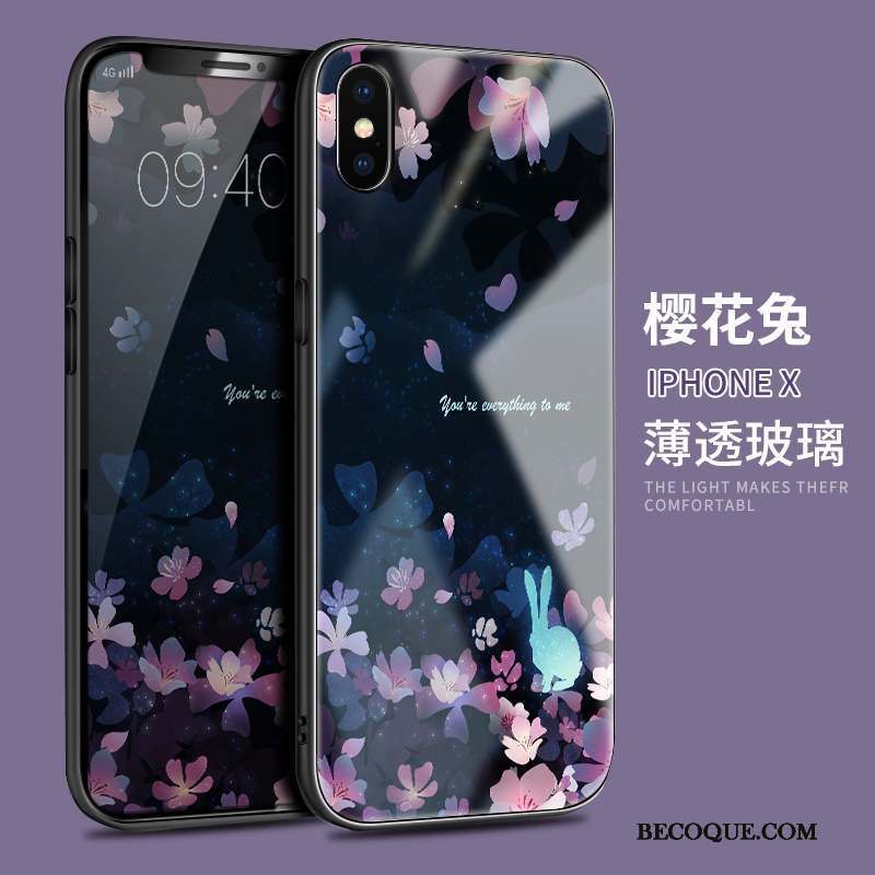 iPhone X Coque Verre Tendance Nouveau Incassable Tout Compris Créatif