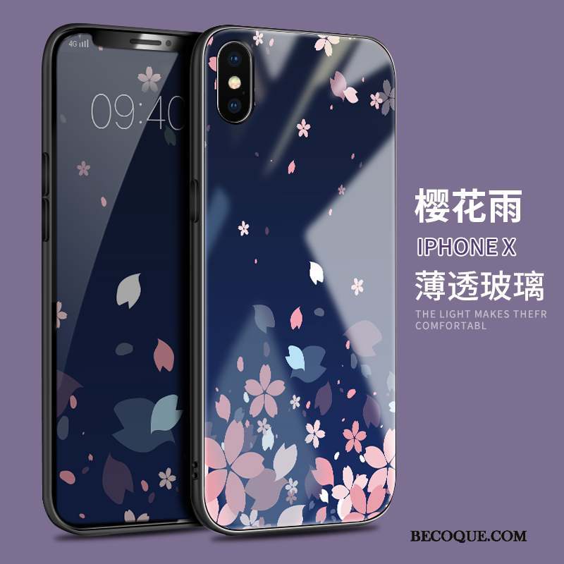 iPhone X Coque Verre Tendance Nouveau Incassable Tout Compris Créatif