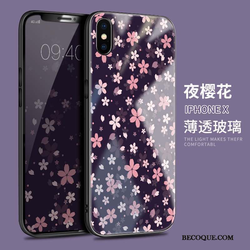 iPhone X Coque Verre Tendance Nouveau Incassable Tout Compris Créatif