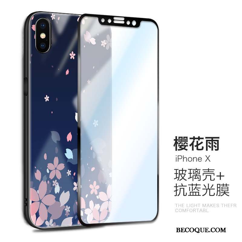 iPhone X Coque Verre Tendance Nouveau Incassable Tout Compris Créatif