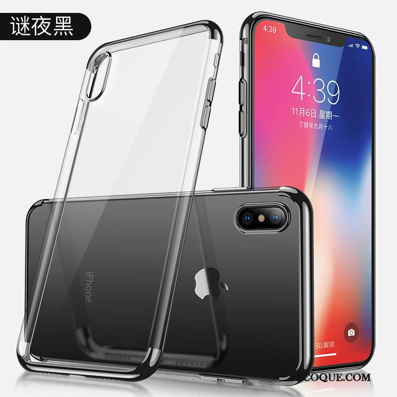 iPhone X Coque Étui Tout Compris Transparent Nouveau Marque De Tendance Or