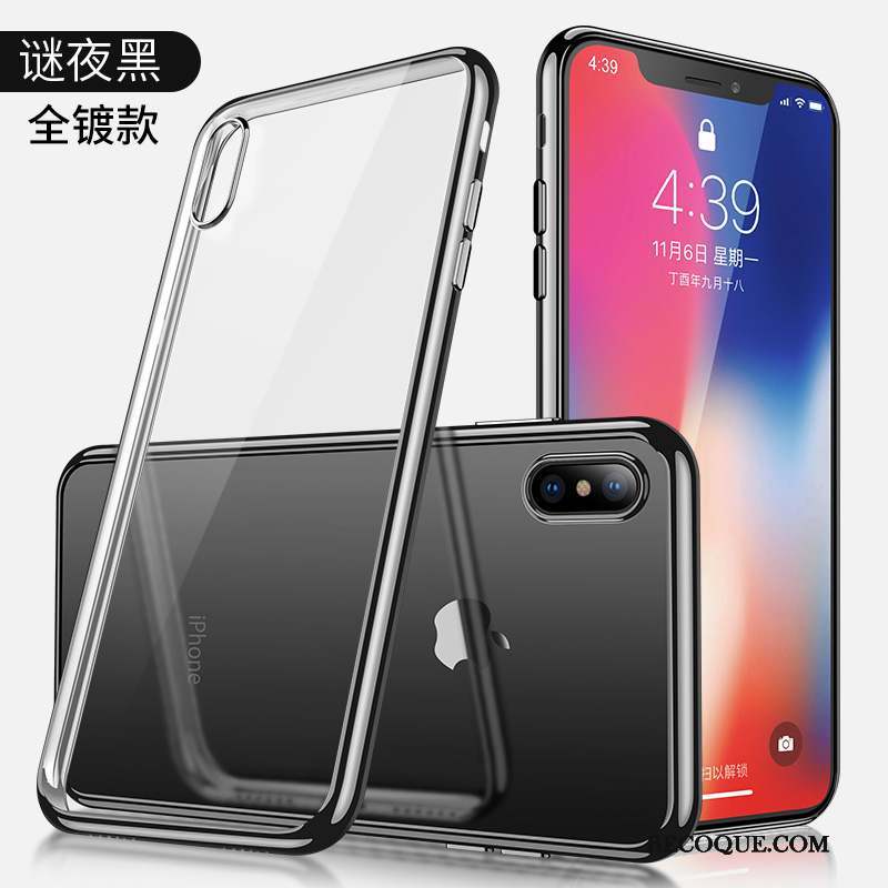 iPhone X Coque Étui Tout Compris Transparent Nouveau Marque De Tendance Or