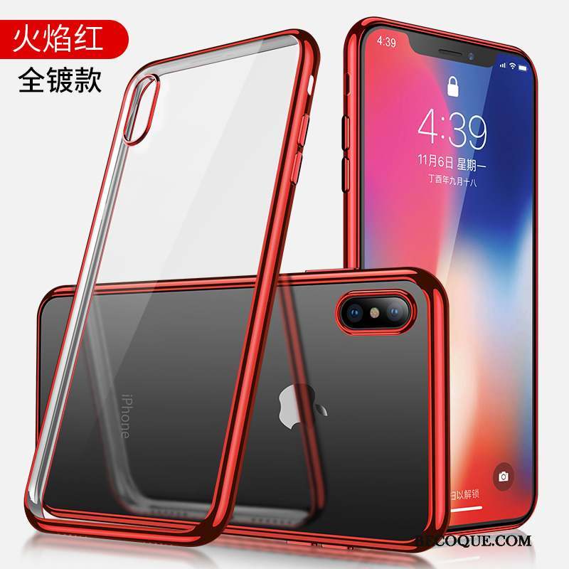 iPhone X Coque Étui Tout Compris Transparent Nouveau Marque De Tendance Or