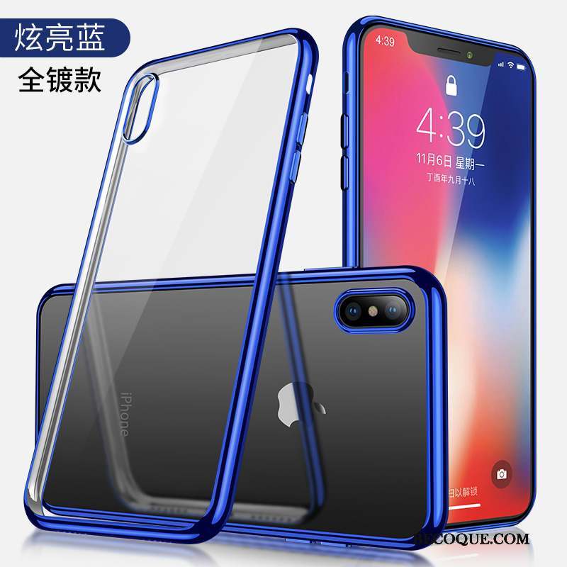 iPhone X Coque Étui Tout Compris Transparent Nouveau Marque De Tendance Or