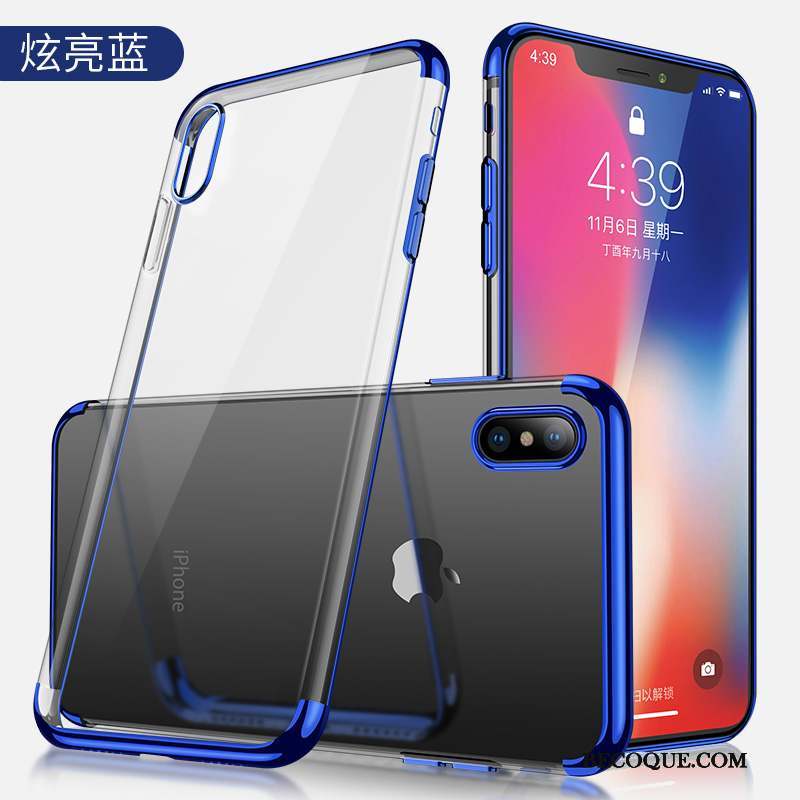 iPhone X Coque Étui Tout Compris Transparent Nouveau Marque De Tendance Or