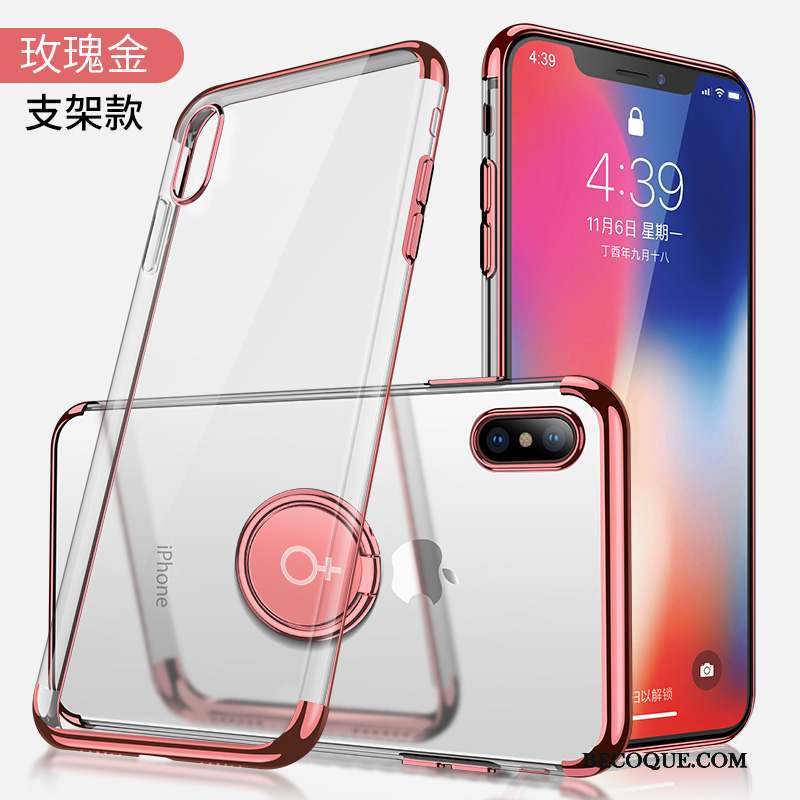 iPhone X Coque Étui Tout Compris Transparent Nouveau Marque De Tendance Or