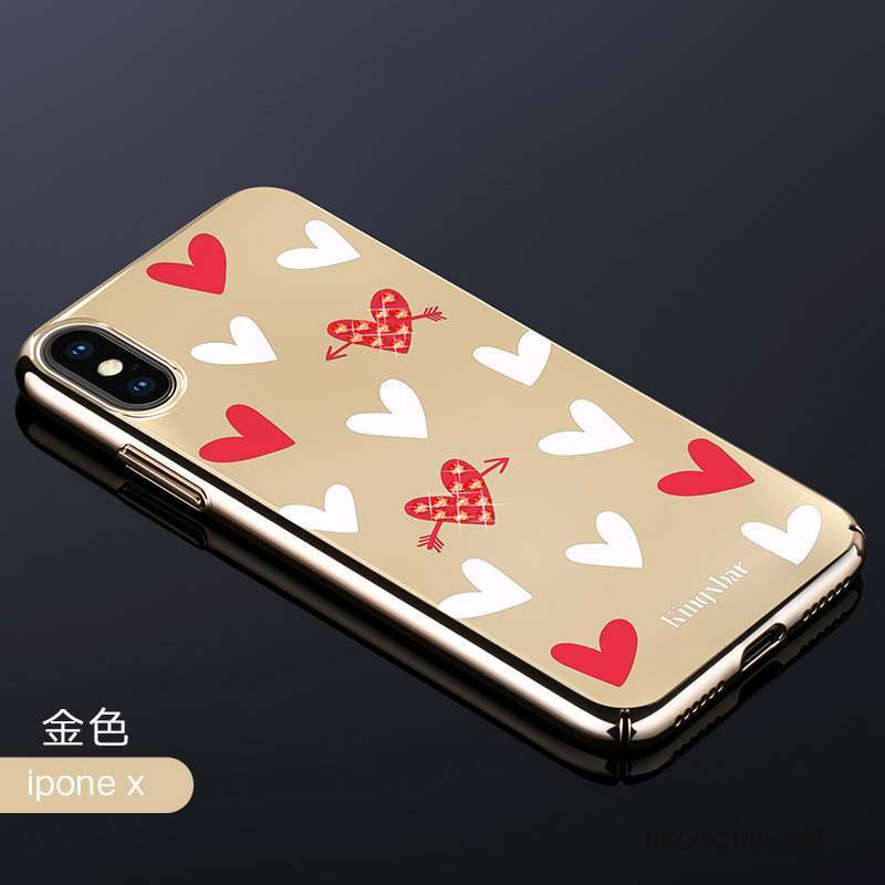 iPhone X Créatif Rose Incassable Strass Coque De Téléphone Luxe